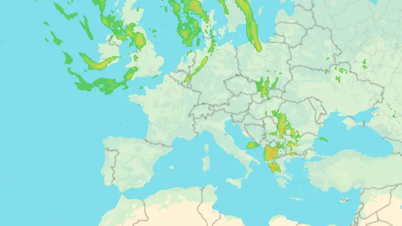 Precipitation weather map