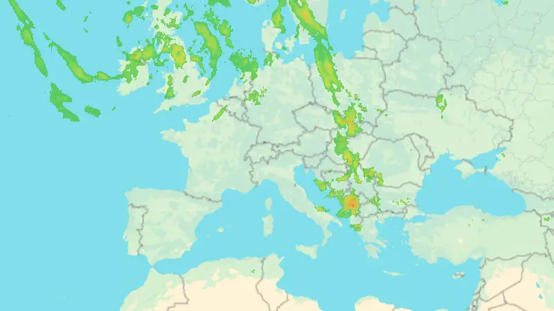 Precipitation weather map
