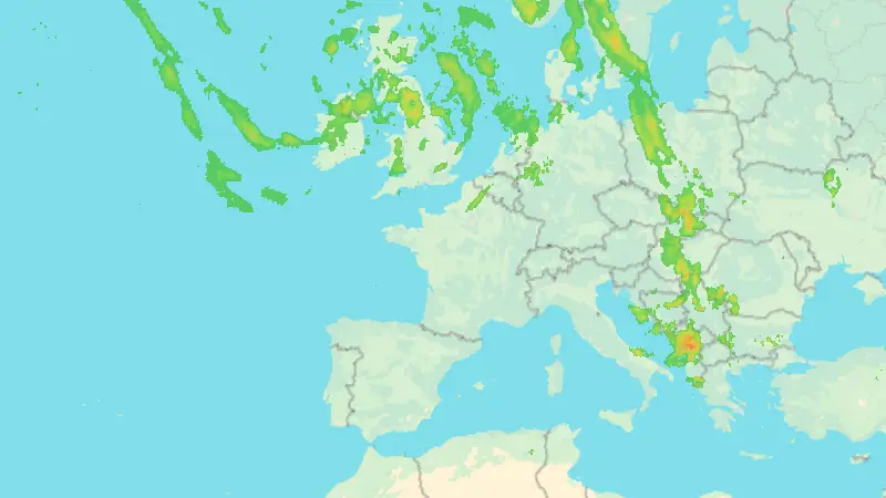 Precipitation weather map