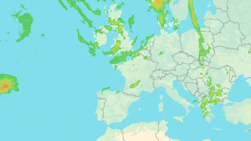 Précipitations weather map
