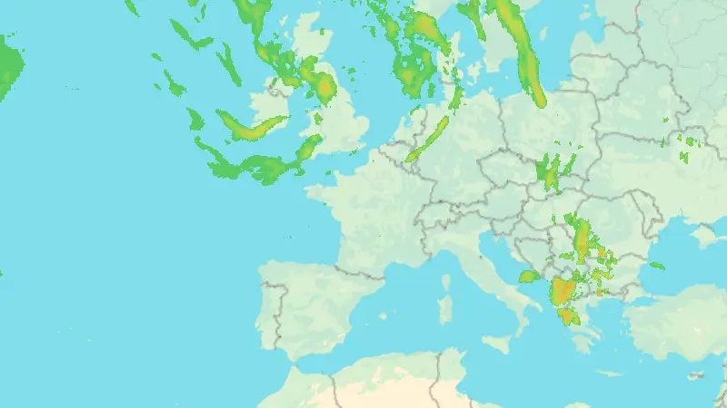 Precipitation weather map