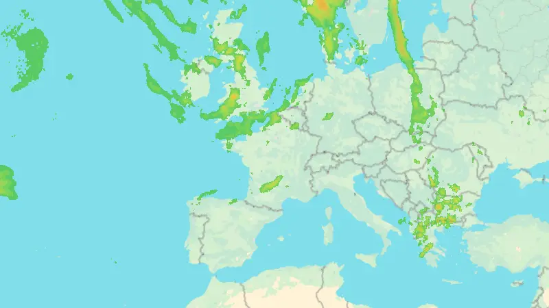 Precipitation weather map