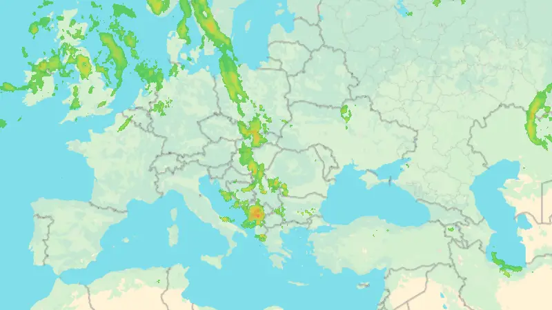 Precipitații weather map