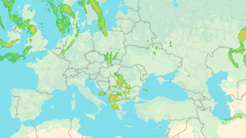 Precipitații weather map