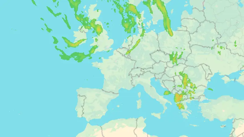 Précipitations weather map