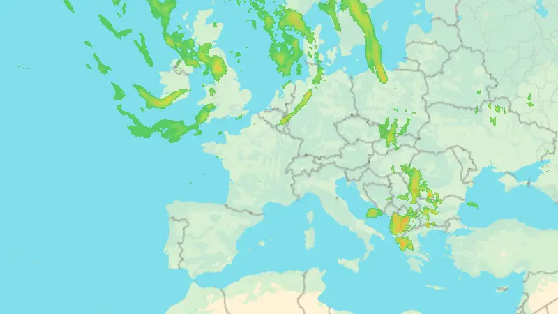 Précipitations weather map