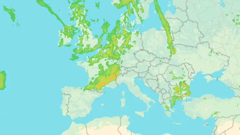Precipitation weather map