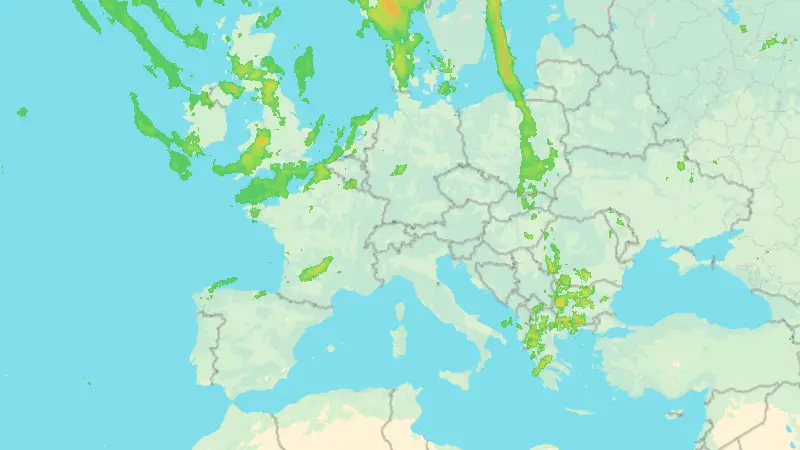 Precipitation weather map