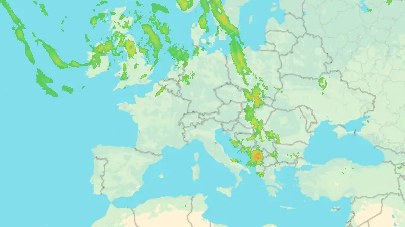 Precipitation weather map
