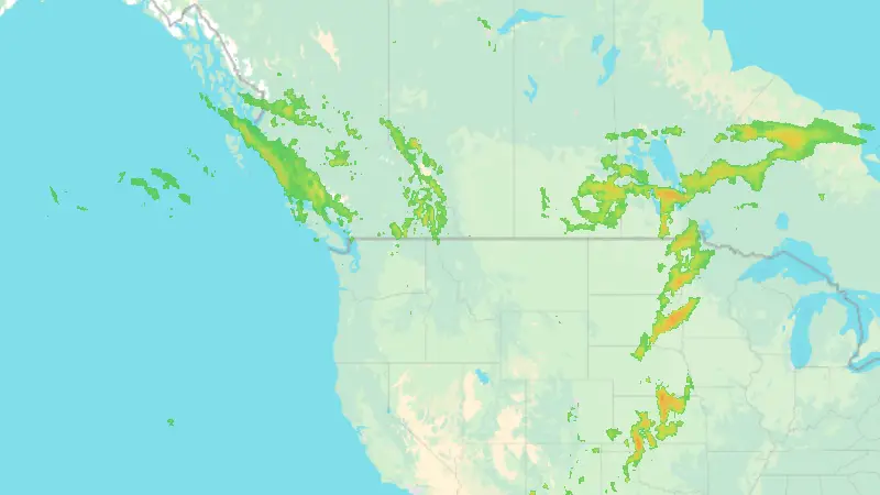 Précipitations weather map