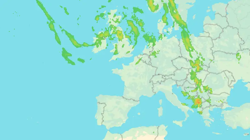 Precipitation weather map