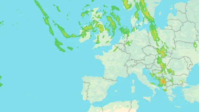 Precipitation weather map