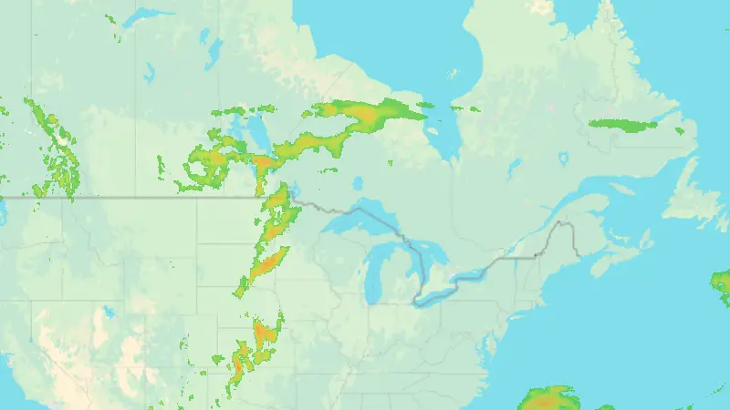Precipitation weather map