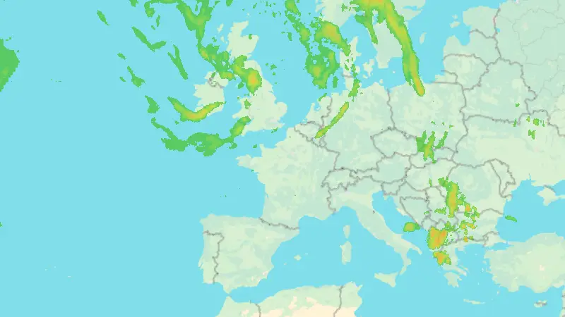 Précipitations weather map