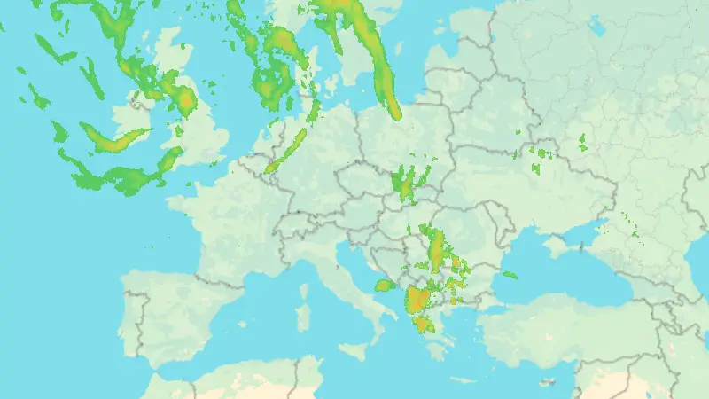 Precipitation weather map
