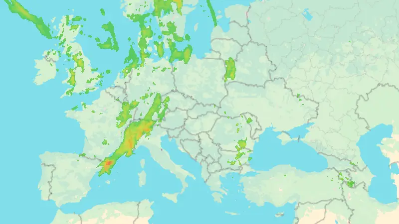 Opady weather map