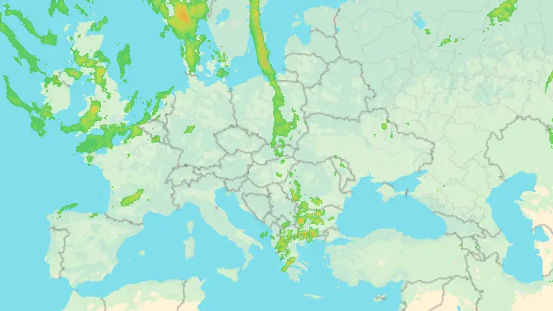 Precipitation weather map