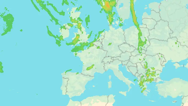 Précipitations weather map