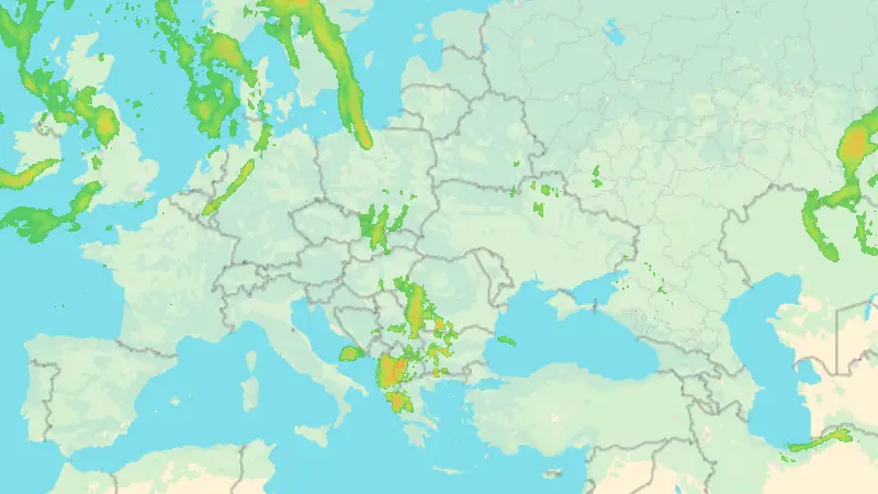 Precipitații weather map