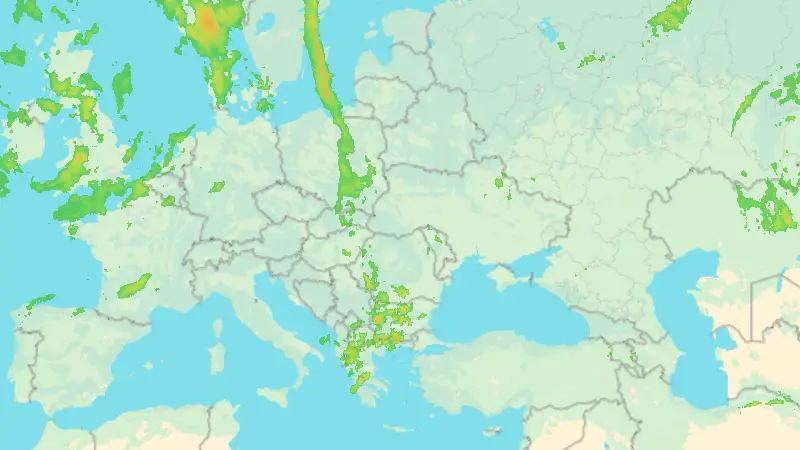 Precipitații weather map