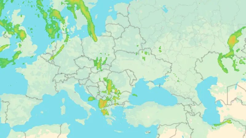 Precipitații weather map