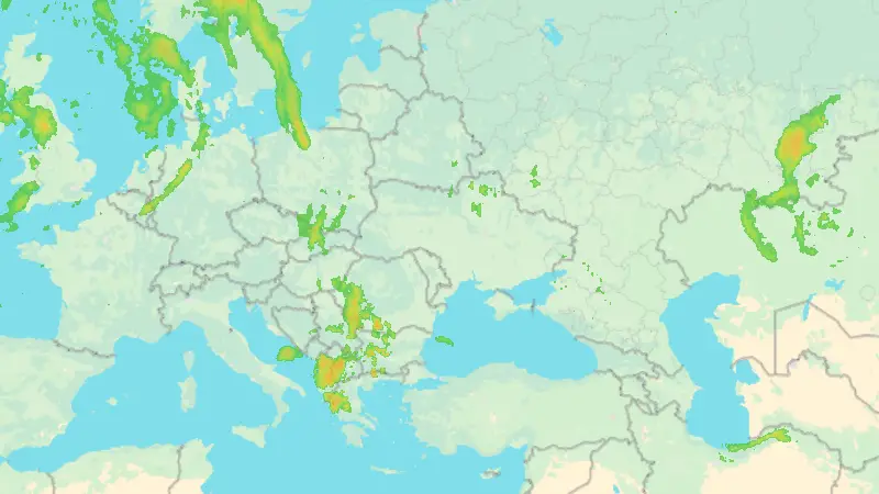 Precipitation weather map