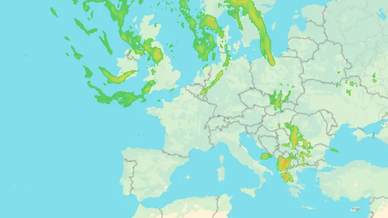 Précipitations weather map