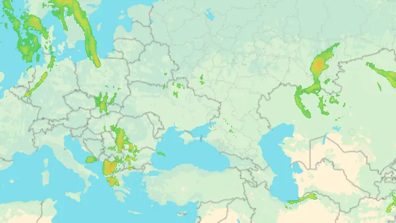 Precipitation weather map