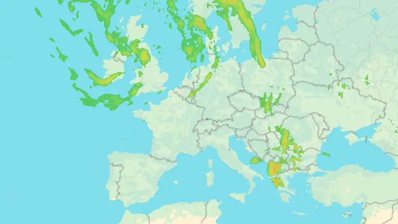 Precipitation weather map