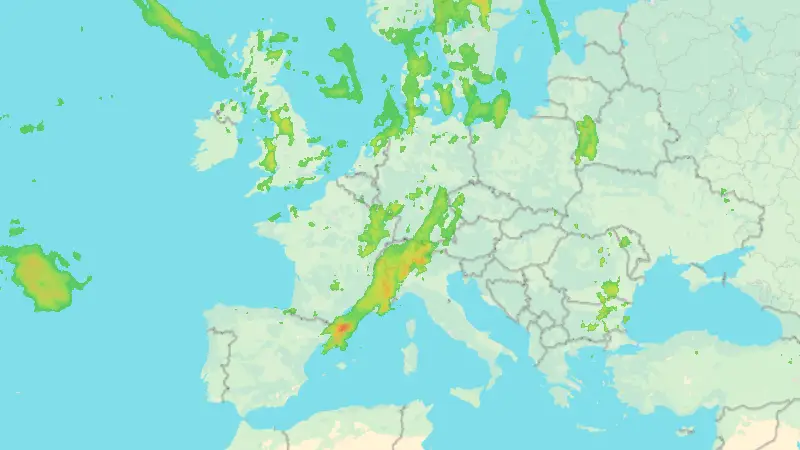 Precipitation weather map