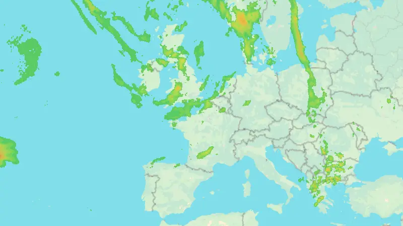 Precipitation weather map