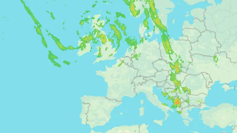 Précipitations weather map