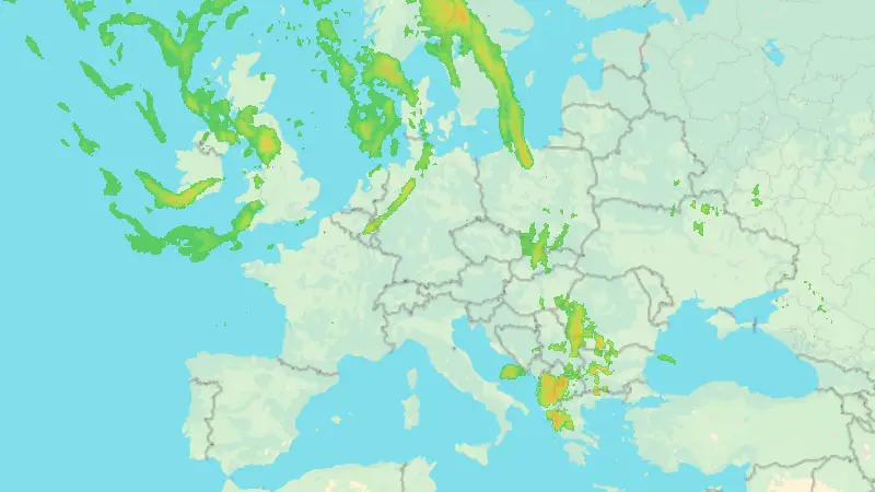 Precipitation weather map
