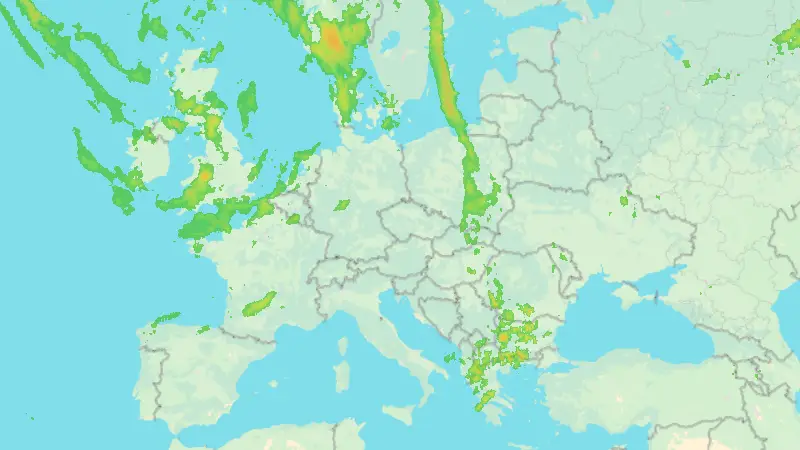 Precipitation weather map