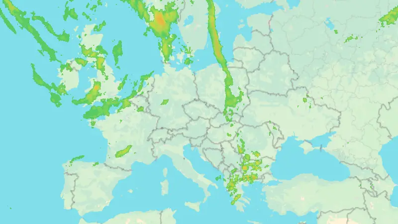 Srážky weather map