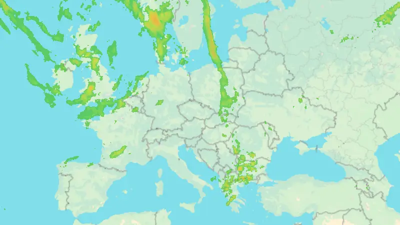 Srážky weather map