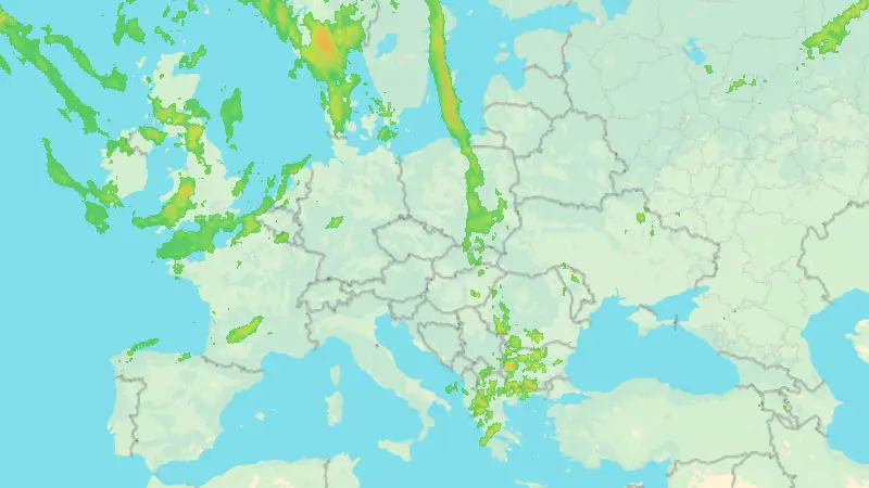 Srážky weather map