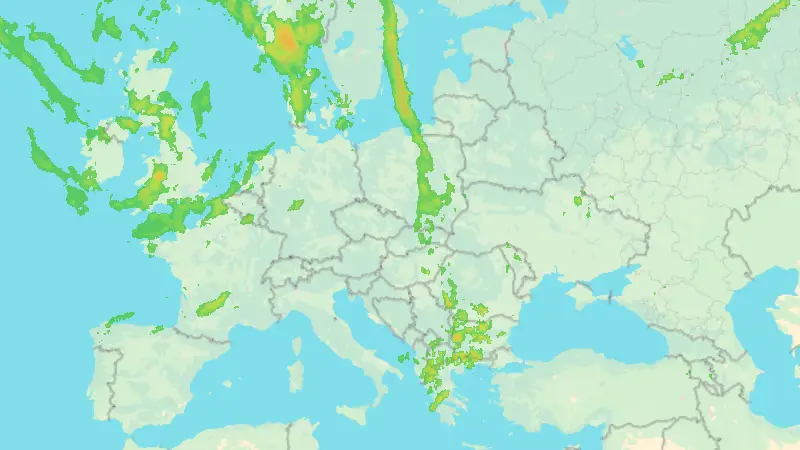 Srážky weather map