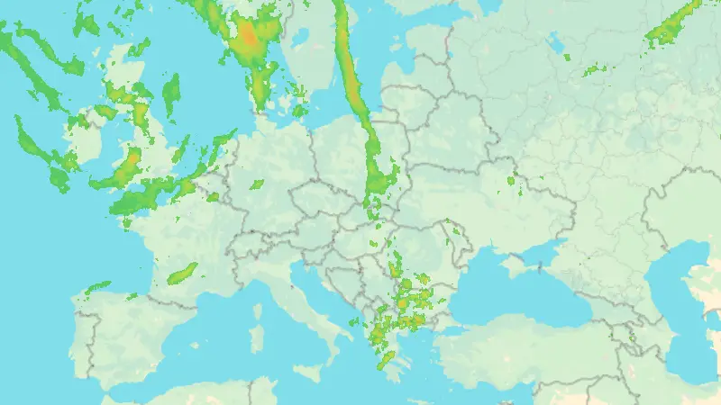 Srážky weather map