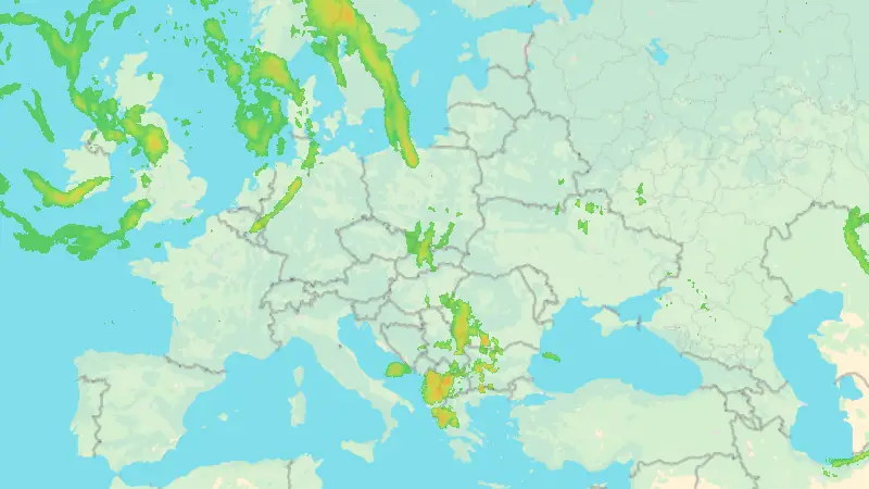 Opady weather map
