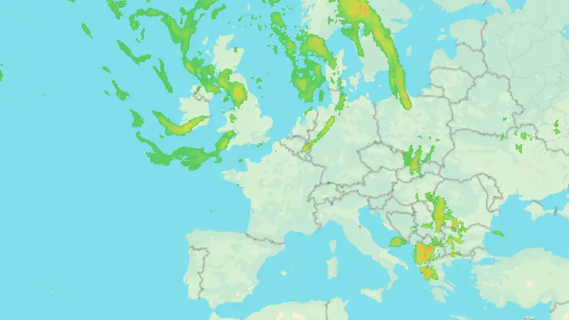 Precipitation weather map