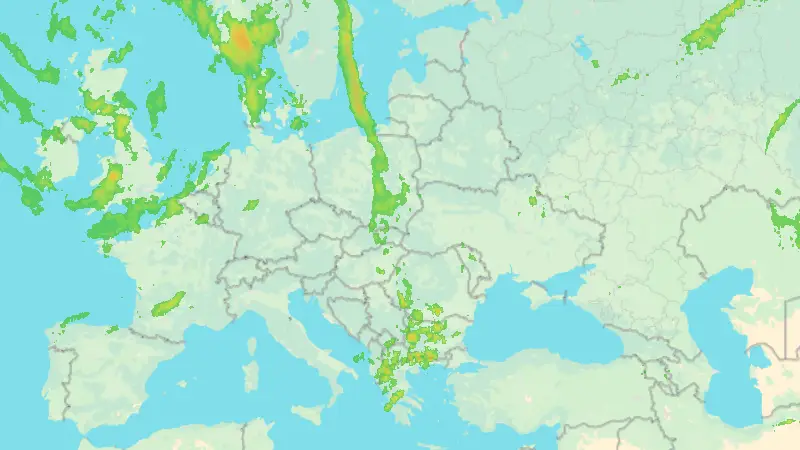Opady weather map