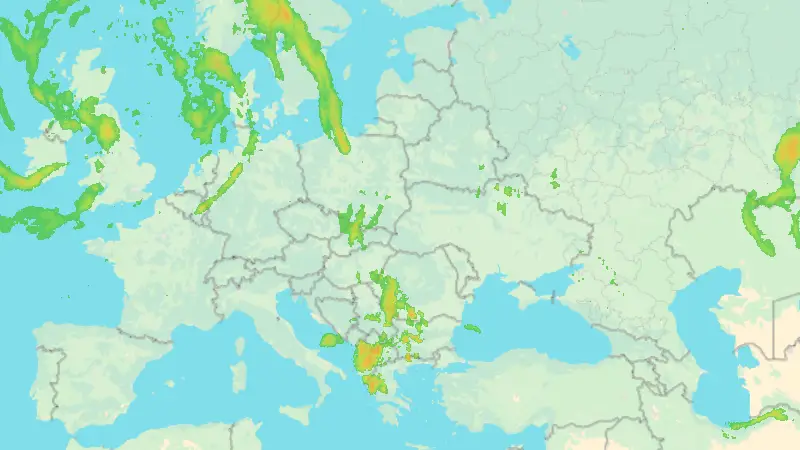 Opady weather map