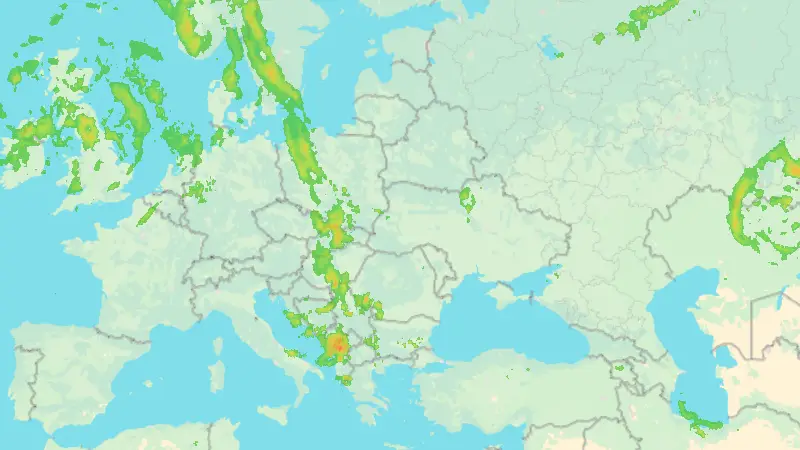 Precipitation weather map