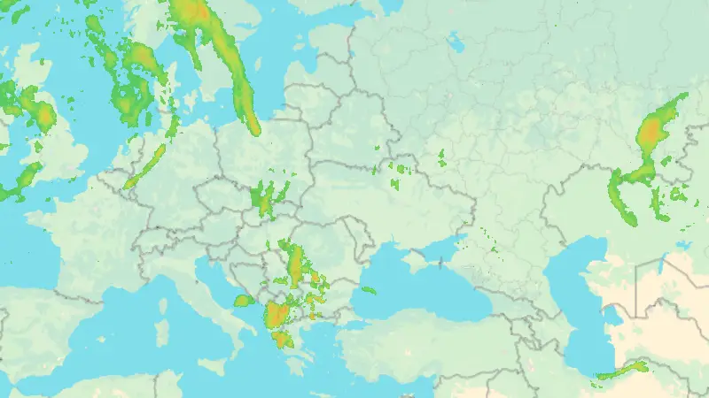 Opady weather map