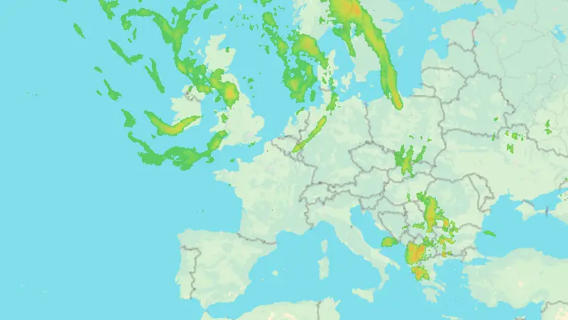 Précipitations weather map