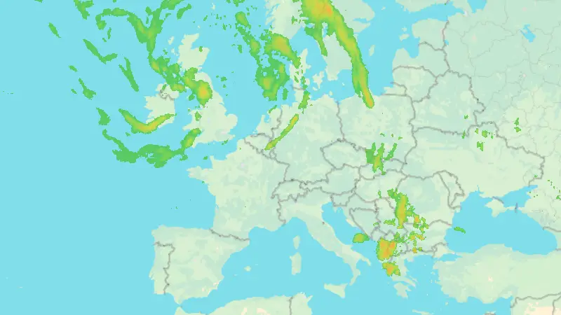 Précipitations weather map