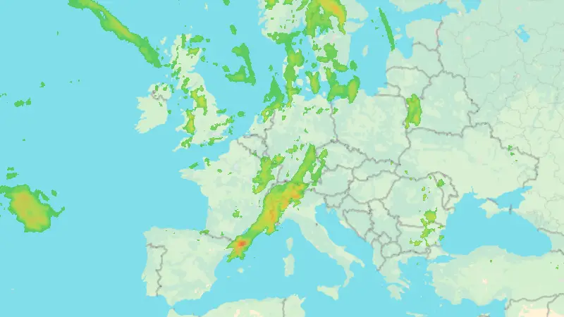 Precipitation weather map