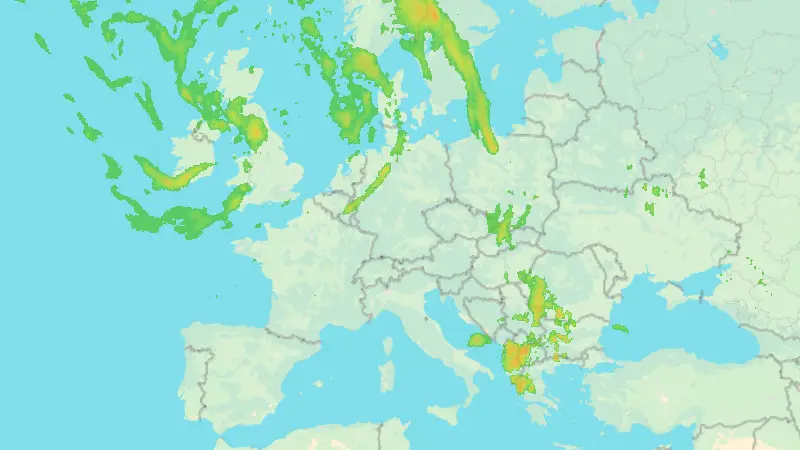 Precipitation weather map