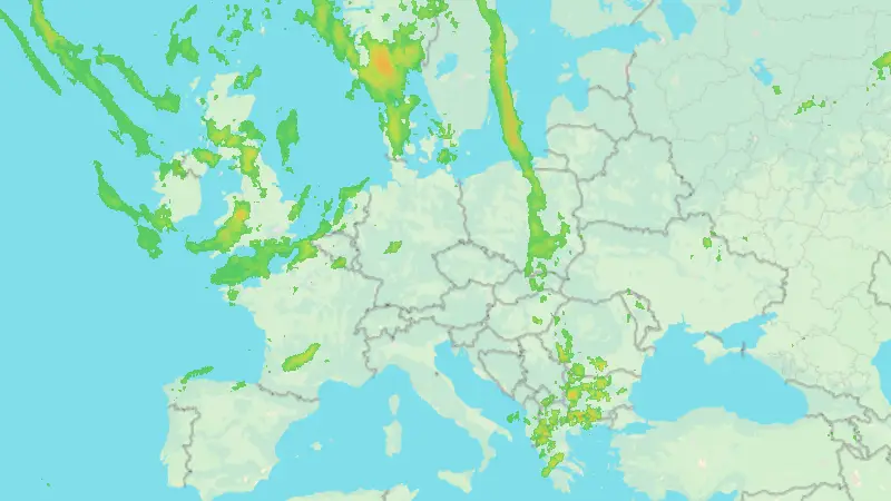 Srážky weather map
